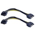 thumbnail image 1 of 10 piezas nuevas de cable de alimentación SATA macho de 15 pines a PCIe de 8 pines (6+2) de 20 cm, cable SATA de 15 pines a 8 pines, cable de 18, 1 of 5