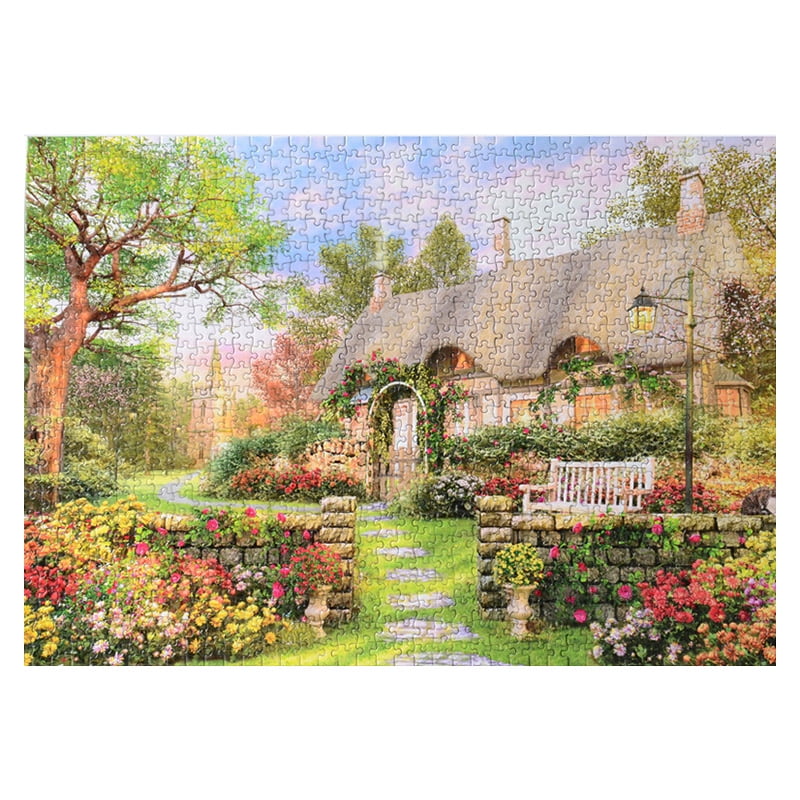1000Piece England Cottage Jigsaw Puzzle Puzzles For Adult Learning U8R4 NEW N9U6 