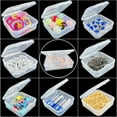 thumbnail image 6 of Bead Organizer Box, 30Pcs Small Clear Plastic Bead Storage Containers, 1 Craft Storage Box with Hinged Lid, 1 Sheet Label Sticker, Mini Storage Box for Jewelry Making Beading Crafts Screws Small Parts, 6 of 7
