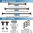thumbnail image 4 of Urbanest Semplice Flat Button 1" 5/8" Double Drapery Curtain Window Rod Set - 48" to 84", Bronze, 4 of 6