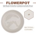 USHOBE 3Pcs Durable White Ceramic Flowerpot Stylish Plants Pot for Home ...