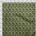 thumbnail image 4 of oneOone Cotton Jersey Green Fabric Abstract Sewing Craft Projects Fabric Prints By Yard 58 Inch Wide, 4 of 4