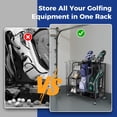 thumbnail image 4 of Gymax Sac de Golf Rangement Garage Organisateur avec Roues Rangement Supplémentaire pour Clubs de Golf, 4 of 10