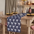 thumbnail image 2 of Table Runners 120 Inches Long Dress Scarves, Date Tree Farmhouse Coffee/Dining/Kitchen Table Runner for Living Room, Navy Blue Farmhouse Summer Tropical Plants 13x120 Inch, 2 of 9