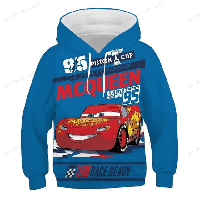 Sudadera con capucha de primavera y otoño para niños de Disney, abrigo de bebé, ropa de animación de moda, coche de dibujos animados Mcqueen120 heqiyong CONDUJO