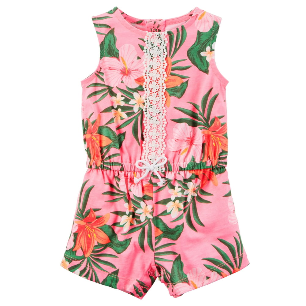 Carter's Carter's Baby Girls' Floral Sleeveless Romper