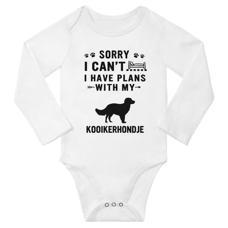 

Sorry I Can t I Have Plans With My Kooikerhondje Baby Long Sleeve Bodysuit (White 18-24 Months)