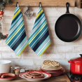 thumbnail image 6 of Blue Gray Stripe Kitchen Towels Set of 1, Modern Abstract Art Vertical Striped Absorbent Dish Towels for Kitchen, Microfiber Hand Towel, Quick Drying Tea Towel for Cleaning Decorative Dishcloths, 6 of 7