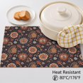thumbnail image 5 of Placemat, Pioneer Flower Floral Print Pattern Place Mats Table Mat Set Of 2, PVC Washable Placemats for Party Kitchen Dining Decoration, 18x12 Inch, Fade Resistant, 5 of 6