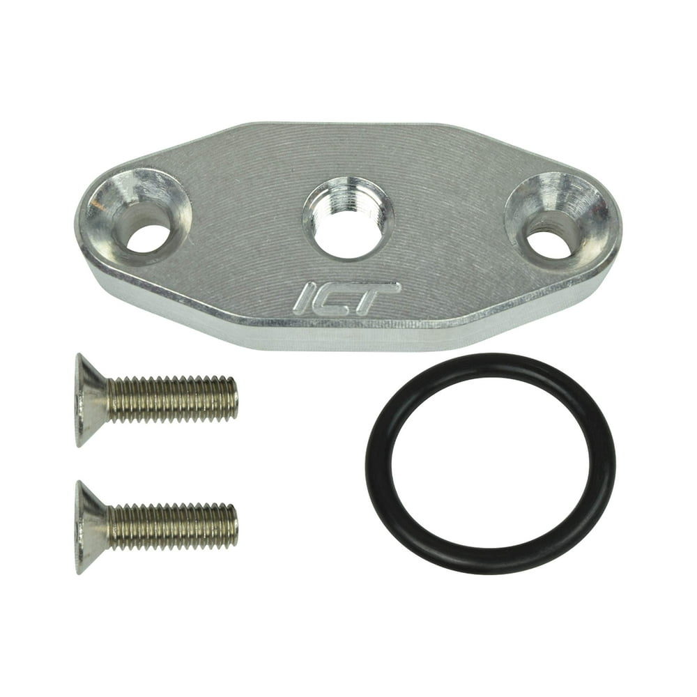 ICT Billet LS Oil Port Adapter 1/8" NPT Turbo Oil Feed Plate