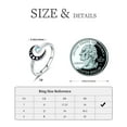 thumbnail image 3 of Coachuhhar Crescent Moon Rings 925 Sterling Silver Moonstone/Cubic Zirconia Rings Adjustable Open Rings Engagement Rings Moon Jewelry Gift for Women, 3 of 6
