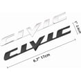thumbnail image 4 of Car 3D Rear Tail Letter Emblem Replacement for Civic,Car Badge Decals Logo Trunk Decoration Emblem Modification Fit Civic 2006-2011 Accessories(Silver), 4 of 4