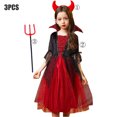 thumbnail image 3 of Vestido de disfraz de vampiro para niños y niñas, disfraz de fantasía para fiesta de Halloween, Caperucita Roja, ropa de Cosplay para fiesta escolar, 3 of 5