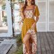 thumbnail image 1 of WILLBEST Vestidos Casuales para Mujer con Curvas, Vestido Largo Bohemio Informal de Manga Corta con Volantes y Cuello Cuadrado, Vestidos Maxi Fluidos Florales para Fiesta y Playa Chica, 1 of 3