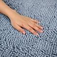 thumbnail image 3 of Unique Bargains Oval Plush Bath Mat Soft Non Slip Washable Rug Blue 20" x 32", 3 of 7