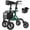 Green, variant on MAXWALK All-Terrain Rollator Walker for Seniors, 10" Rubber Wheels Foldable Walker with Padded Seat, Adjustable Mobility Walking Aid, Red