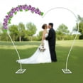 thumbnail image 3 of Miumaeov White Arch Stand Metal Backdrop Stand Heart-Shaped Wedding Arch Stand Balloon Flower Arch Kit Frame for Wedding Birthday Party Background Decoration, 3 of 14