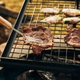 thumbnail image 6 of Ash & Ember Adjustable Swivel Grill, Steel Mesh Wire Cooking Grate with Spike Pole, Open Fire Portable BBQ Camping Gear, 6 of 6