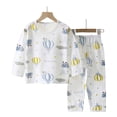 thumbnail image 4 of Lilgiuy Toddler Girls Boys' Summer Set Casual Long Sleeve Comfortable Loungewear Breathable Air-conditioned Clothing Home Clothes Two Piece Outfit, 4 of 4