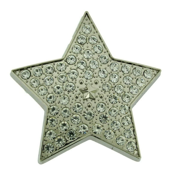 Star Japanese Rhinestones Silver Chrome Metal tokidoki Style Belt Buckle