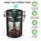 thumbnail image 3 of Tarro de café de 500 g de granos, recipiente para granos de 1,8 l, con cuchara para cacao, 3 of 7