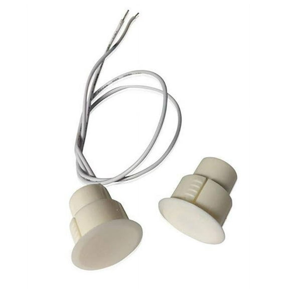 10 pc White N.C. Recessed Door Contacts (NORMALLY CLOSED) Alarm Door Window Sensors With Magnetic Reed Switch.