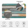 thumbnail image 3 of Farmhouse Teal Orange Door Mat Indoor Outdoor, Country Vintage Wooden Non Slip Welcome Mat with Rubber Backing, Absorbent Fabric Front Door Mats Entryway Rug for Home Patio Entrance 20"x31.5", 3 of 9
