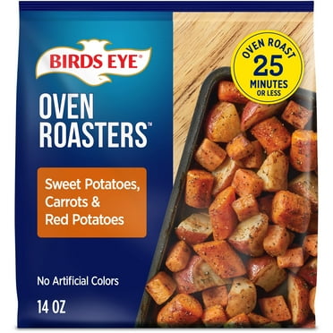 Birds Eye Oven Roasters Sweet Potatoes Carrots & Red Potatoes, 14 oz (Frozen)