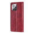 thumbnail image 3 of Men's Case for iPhone 16 Pro Wallet with Card Holder [RFID Blocking],iPhone 16 Pro Luxury Retro High Quality Leather Magnetic Flip Kickstand Shockproof Business Style Case,Winered, 3 of 15