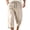 Khaki, variant on 3/4 Capri Pants for Men Below Knee Summer Sweat Shorts Ruched Cuffs Casual Workout Capris Drawstring Elastic Waist Athletic Cropped Trousers with Pockets Khaki L