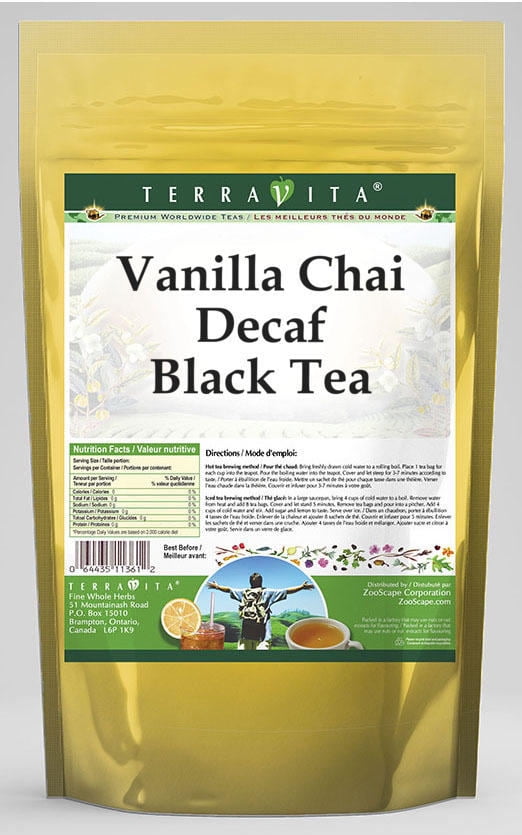 TerraVita Vanilla Chai Decaf Black Tea, (Vanilla Chai Decaf, Black Tea