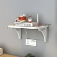 thumbnail image 6 of Shoreew Wall Hanging Shelf Router Power Strip Organizer Double-Layer Design Strong Load-bearing Easy Installation Floating Rack Wall Mount Holder, 6 of 7
