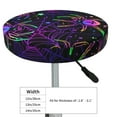thumbnail image 4 of Kll Multi-Colored Spiders Round Bar Chair Cushion Cover 14 Inch,Bar Stool Protector With Elastic, Soft Washable, 4 of 7