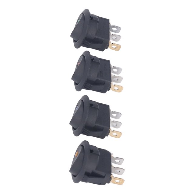 Interruptor LED redondo BuyWeek 12 V 4 piezas