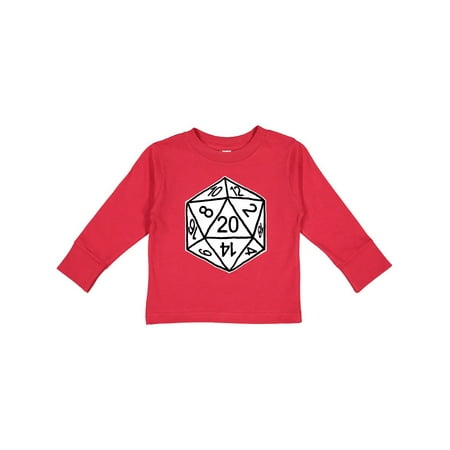 

Inktastic 20 Sided White Dice Gift Toddler Boy or Toddler Girl Long Sleeve T-Shirt
