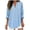 Sky Blue, variant on Long Sleeve Shirts for Women 2026 Spring Linen Lightweight Casual V Neck Oversized Blouse Office Work Tops
