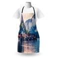 thumbnail image 3 of Austrian Apron, Foggy Autumn Sunrise in Hallstatt Lake by Mountains Idyllic Village Destination, Unisex Kitchen Bib with Adjustable Neck for Cooking Gardening, Adult Size, Multicolor, by Ambesonne, 3 of 4