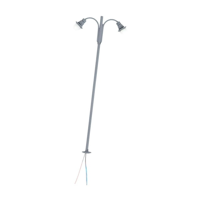 Yinanstore 1:87 Model Train Lamp Post Lights,Fairy Garden Accessories DIY Projects Model,Railway Lamp Garden Street Light,Miniature Street Light Model , Gray Grey 1:87