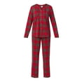 thumbnail image 6 of Aria Brushed Jersey Knit Long Sleeve Split Neck Pajama Set with Pockets, Sizes XS-5X, 6 of 6