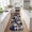 Blue, variant on HIWEAVER Blue 2' x 6' Easy Jute Runner for Kitchen Non Slip Arch Striped Indoor Throw Carpet Non Shedding Modern Geometric Mat for Hallway Outdoor Patio Rug