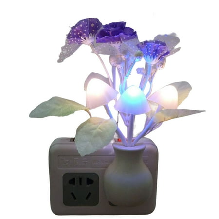 

Creative Dream Wall Lamp Mushroom LED Night Light Inductive Plug in Electric Lamp AC110V 220V Night Lights for Baby Bulbs AC New Snow lilac purple