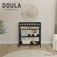 thumbnail image 2 of Dream On Me Doula Changing Table in Matte Black, JPMA certified, with two spacious storage shelves, 2 of 9