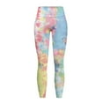 thumbnail image 5 of Renewold Tie-dye Pink Blue Leggings for Women with Pockets Running Pants Tight High Waisted Spandex Graphic Leggings Stylish Essential Pants Scrunch Butt Lifting, XL, 5 of 8