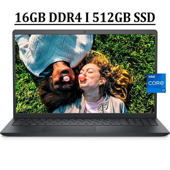 Dell Inspiron 15 3000 3520 Business Laptop 15.6" FHD Anti-Glare Touchscreen 12th Gen Intel 10-Core i7-1255U Processor 16GB DDR4 512GB SSD Intel Iris Xe Graphics MaxxAudio HDMI Webcam Win11 Black
