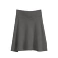 thumbnail image 6 of Uscallm Women's Mini A-Line Skirts Solid Casual Beach Skirts Lightweight Summer Shorts Elastic Waist Flowy Travel Vacation Outfits, Gray 2XL, 6 of 6