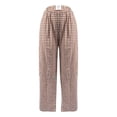 thumbnail image 6 of Bovemsi Wide Leg Pants Woman Women Striped Cotton Pajama Casual Plaid Trousers Beach Bottoms With Pockets Travel Pants, 6 of 9