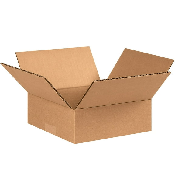 Box Partners Flat Corrugated Boxes 8" x 8" x 2" Kraft 25/Bundle 882