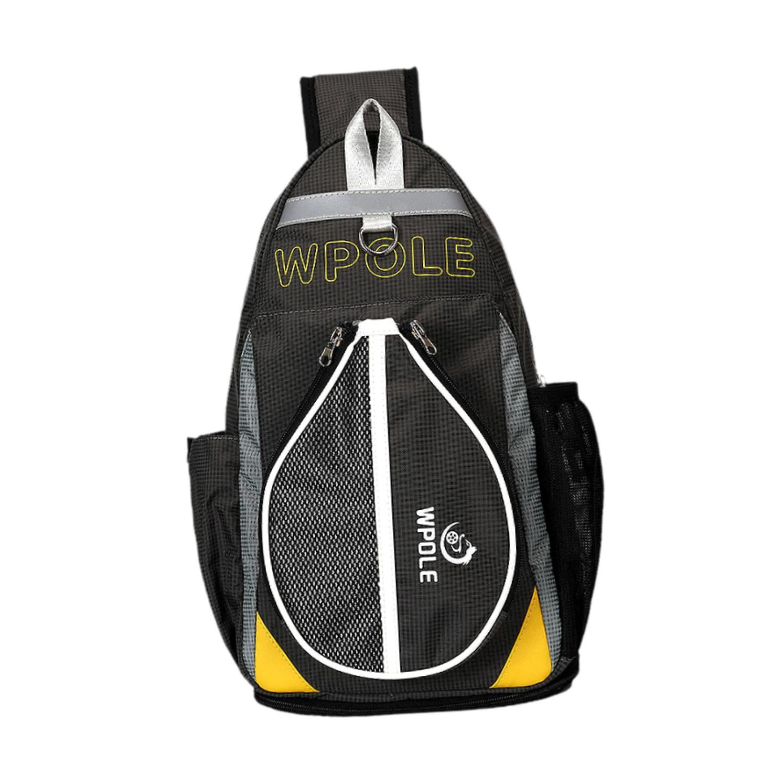 Baoblaze Table Tennis Bag Carrier Leisure Chest Bag for Tennis Racket Beginner Travel Large Grey
