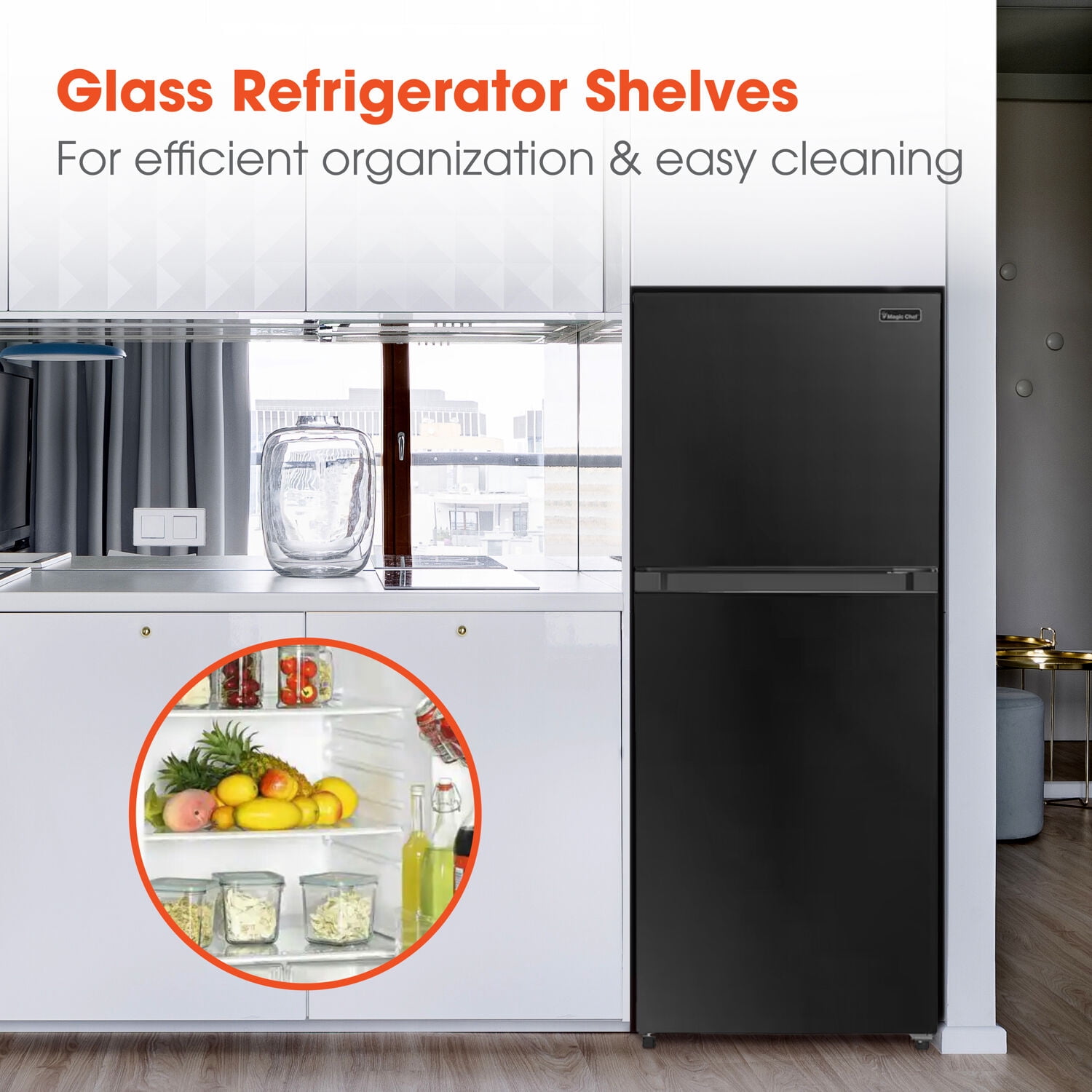 Magic Chef New 10.1-cu. ft. Compact Refrigerator in Black