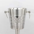 thumbnail image 4 of Indo-Persian Brushed Nickel Plated Majestic Wine & Ice Bucket with Steel Bucket Stand | Wine Chiller On Stand Kitchenware Bar Ware, 4 of 6
